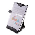 Back to School Sale | Fellowes Mfg Co. 8033201 150 Sheet Capacity Plastic Office Suites Desktop Copyholder with Memo Board - Black/Silver image number 1