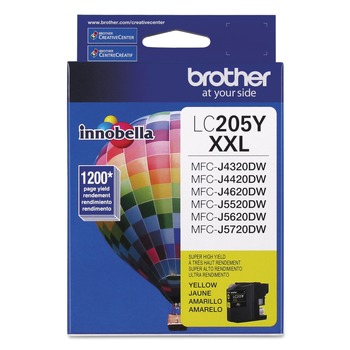 Brother LC205Y Innobella 1,200 Page-Yield Super High-Yield Ink - Yellow
