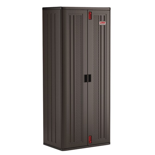 Office Filing Cabinets & Shelves | Suncast Commercial BMCCPD7204 30 in. x 20.25 in. x 72 in. Five Shelves One Fixed Four Adjustable Tall Storage Cabinet - Gray image number 0