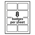 Labels | Avery 05895 3.38 in. x 2.33 in. Flexible Adhesive Name Badge Labels - White/Blue Border (50/Box) image number 1