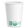 Cups and Lids | SOLO 370PLA-PLANET 10 oz Compostable Paper Hot Cups - White/Green (20/Carton) image number 0