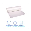 Trash Bags | Boardwalk V8647ENKR01 43 in. x 47 in. 56 gal. 19 Microns High-Density Can Liners - Natural (150/Carton) image number 5