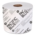 Toilet Paper | Georgia Pacific Professional 14448/01 Pacific Blue Basic 1-Ply Septic Safe High-Capacity Bathroom Tissue - White (1500/Roll, 48/Carton) image number 1