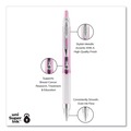 Pens | uni-ball 2003896 Medium 0.7 mm Retractable 207 Office Pack Gel Pen - Black Ink Pink/Translucent White Barrel (36/Pack) image number 4