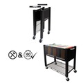 Office Filing Cabinets & Shelves | Vertiflex VF53000 InstaCart 14.25 in. x 28.5 in. x 27.75 in. 1 Shelf 1 Bin Metal File Cart - Black image number 1