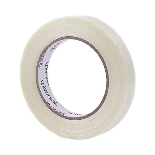 Tapes | Universal UNV30018 3 in. Core 18 mm. x 54.8 m. #120 Utility Grade Filament Tape - Clear (1-Roll) image number 0