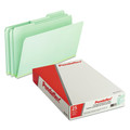 File Folders | Pendaflex 17171EE 1/3-Cut Tabs Assorted Legal Size 1 in. Expansion Pressboard Expanding File Folders - Green (25/Box) image number 0