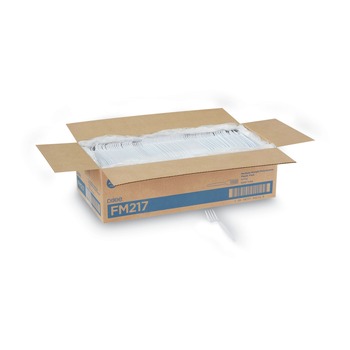 Dixie FM217 Heavy Mediumweight Plastic Fork - White (1000/Carton)