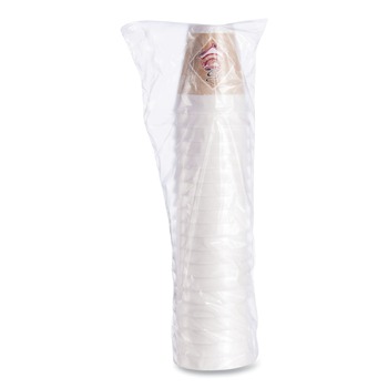 Dart 12X16G 12 oz. Cafe G Foam Hot/Cold Cups - White/Brown/Red (1000/Carton)