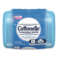 Cleaning Cloths | Cottonelle 44932 1-Ply 3.75 x 5.5 Fresh Care Flushable Cleansing Cloths - White (12/Carton) image number 3