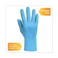Cleaning Gloves | Ansell 54189 4 mil Thick 9.5 in. Long Powder-Free G10 Comfort Plus Blue Nitrile Gloves - Extra Large, Light Blue (100/Box, 10 Boxes/Carton) image number 3