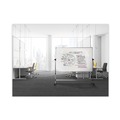 White Boards | MasterVision RQR0221 Silver Easy Clean 36 in. x 48 in. Steel Frame Mobile Revolver Earth Dry Erase Board - White/Silver image number 3
