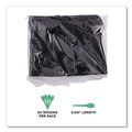 Cutlery | Eco-Products EP-S113 6 in. 100% Recycled Content Spoon - Black (1000/Carton) image number 7