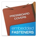File Folders | Pendaflex 2257R 2 in. Expansion Six-Section Pressboard Classification Folders - Legal Size/Red Exterior (10/Box) image number 2