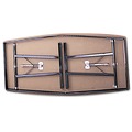 Office Electronics & Batteries | Barricks E-368WA 96 in. x 36 in. x 30 in. Economy Boat Conference Folding Table - Walnut/Black image number 2