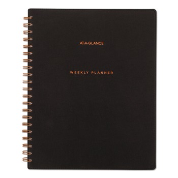 AT-A-GLANCE YP90501 11 in. x 8.5 in. 12-Month (Jan-Dec 2026) Signature Collection Weekly/Monthly Planner - Black Cover