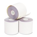 Copy & Printer Paper | PM Company 9225 Impact Printing 2.25 in. x 70 ft. Carbonless Paper Rolls - White/Canary (50/Carton) image number 2