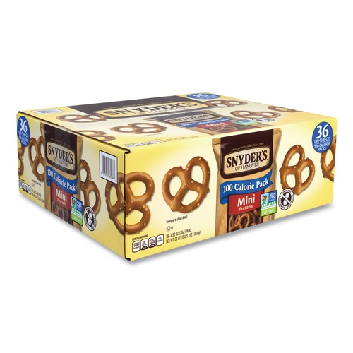 Snacks | Green Rabbit 26812 0.92 oz. Bags Mini Pretzels (36/Carton) image number 0