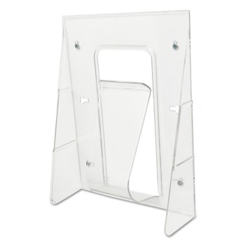Deflecto 55501 9.13 in. x 3.25 in. x 11.88 in. Stand-Tall Wall-Mount Magazine Literature Rack - Clear