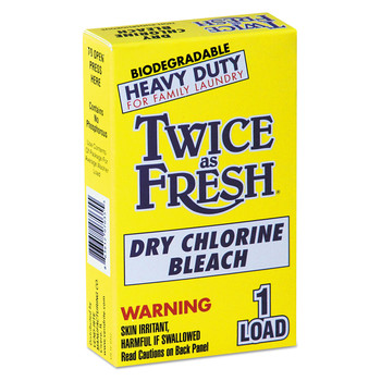 Twice as Fresh VEN 2979646 Heavy Duty 1 Load Coin-Vend Powdered Chlorine Bleach (100/Carton)