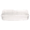 Food Trays, Containers, and Lids | Handi-Foil HFA 6093S-250 8 in. x 3 in. x 8.87 in. Handi-Lock Plastic 3-Compartment Food Container - Clear (250/Carton) image number 2