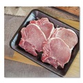 Food Service | Pactiv Corp. 51P904D 9.58 in. x 7.08 in. x 1.25 in. #4D Foam Supermarket Tray - Black (400/Carton) image number 2