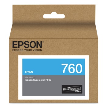 Epson T760220 (760) UltraChrome HD Ink - Cyan