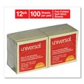Sticky Notes & Post it | Universal UNV35664 3 in. x 3 in. Fan-Folded Self-Stick Pop-Up Note Pads - Yellow (12/Pack) image number 1