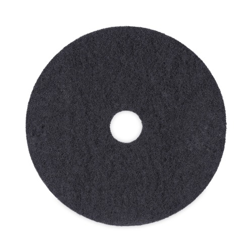 Cleaning & Janitorial Accessories | Boardwalk BWK4020BLA 20 in. Diameter Stripping Floor Pads - Black (5/Carton) image number 0