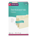 File Folders | Smead 15334 1/3-Cut Tabs Assorted Legal Size 0.75 in. Expansion 11-pt Reinforced Tab Manila File Folders - Manila (100/Box) image number 4