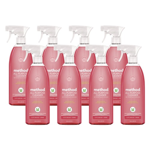 Cleaners & Chemicals | Method 377544 28 oz All Surface Cleaner Spray Bottle - Pink Grapefruit (8/Carton) image number 0