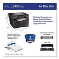 Office Printers | Brother HLL2480DW HL-L2480DW Wireless Compact Monochrome Multi-Function Laser Printer image number 5