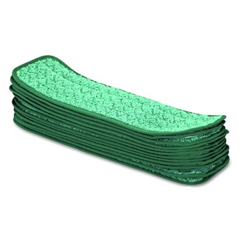 Rubbermaid Commercial FGQ41200GR00 18.5 in. x 5.5 in. Microfiber Dust Pad - Green (12/Carton)