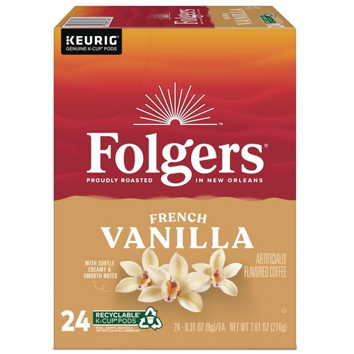 Coffee | Folgers 5000363991 Coffee K-Cups - French Vanilla (24/Box) image number 0