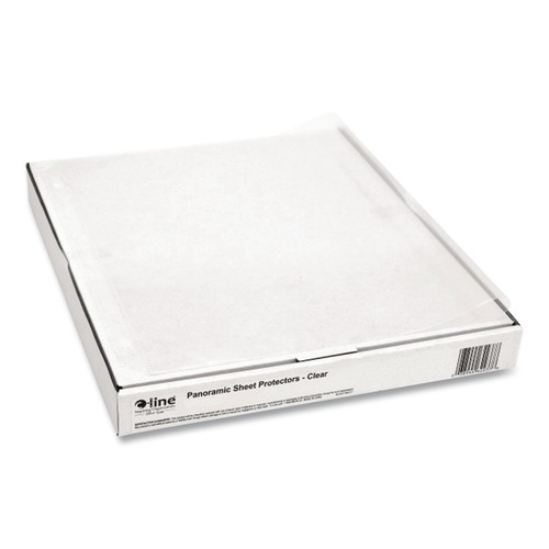 Sheet Protectors | C-Line 62237 3-Hole Punched (2) 8.5 in. x 11 in. and (1) 11 in. x 17 in. Inserts Heavy-Duty Panoramic Fold-Out Sheet Protectors - Clear (25/Box) image number 0