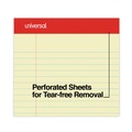 Just Launched | Universal M9-10630 8.5 in. x 11.75 in. 50 Sheets Wide/Legal Rule Red Headband Perforated Ruled Writing Pads - Canary-Yellow (1 Dozen) image number 5
