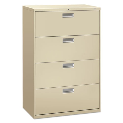 Just Launched | HON H684.L.L Brigade 600 Series Four-Drawer 36 in. x 18 in. x 52.5 in. Lateral File - Putty image number 0