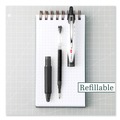 Pens | Pilot 26106 VBall RT Extra-Fine 0.5 millimeter Retractable Liquid Ink Rollerball Pen - Black Ink/Black/White Barrel (1-Dozen) image number 3