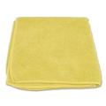 Cleaning Cloths | Boardwalk BWK12YELCLOTH 12 in. x 12 in. Microfiber Cleaning Cloths - Yellow (12/Pack) image number 2