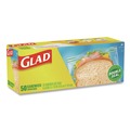 Food Service | Glad 57263 6.63 in. x 5.88 in. Zipper Food Storage Sandwich Bags - Clear (12 Boxes/Carton) image number 4
