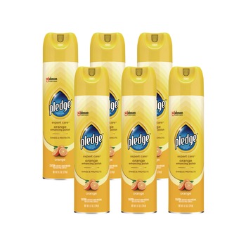  | Pledge 100-46500026673 9.7 oz. Aerosol Spray Furniture Polish - Orange (6/Carton)