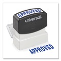 Stamps & Stamp Supplies | Universal UNV10043 Pre-Inked One-Color Approved Message Stamp - Blue image number 3