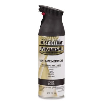 Rust-Oleum 245198 12 oz Universal Premium Spray Paint - Flat Black