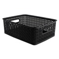 Boxes & Bins | Advantus 40327 14.25 in. x 10.25 in. x 4.75 in. Weave Bins - Black (2/Pack) image number 1