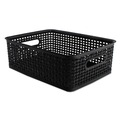 Boxes & Bins | Advantus 40327 14.25 in. x 10.25 in. x 4.75 in. Weave Bins - Black, 2/Pack image number 1