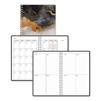 House of Doolittle 2121-48 Recycled Non-Dated Monthly/Weekly Gold and Smoke Planner - Multicolor Cover