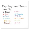 Washable Markers | EXPO 2003893A Low-Odor Fine Tip Dry Erase Marker Office Value Pack - Assorted Colors (36/Pack) image number 4