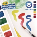 Watercolors | Crayola 530525 Washable Watercolor Paint Palette Tray - 8 Assorted Colors image number 2