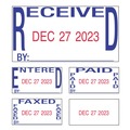Stamps & Stamp Supplies | Trodat 4754 Printy Economy 1.63 in. x 1 in. Self-Inking 5-in-1 Date Stamp - Blue/Red image number 3