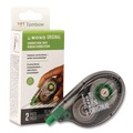 Erasers & Correction Supplies | Tombow 68627 0.17 in. x 394 in. MONO Non-Refillable Correction Tape - Gray/Clear Applicator, White Tape (2/Pack) image number 0